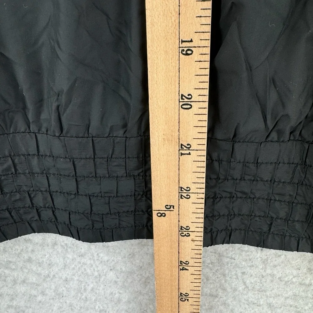 Nixon Windbreaker Jacket Womens Small Watch Black Hoodie Logo Zip‎ Up Packable